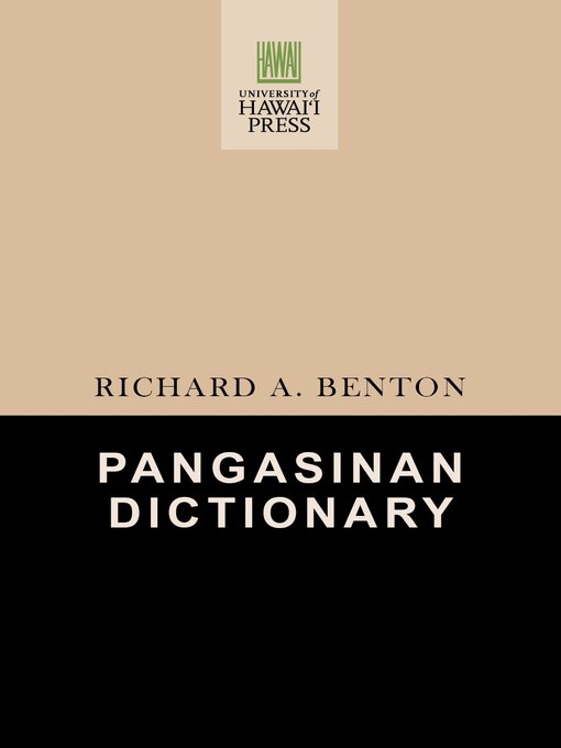 Title details for Pangasinan Dictionary by Richard A. Benton - Available